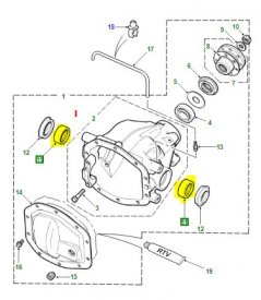 Loisko zadnho diferencilu TZZ100160LR