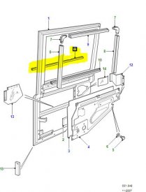 Tsnn zadnch dve - vnj, lev ALR5981LR