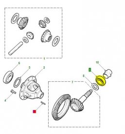 Loisko zadnho diferencilu TZZ100140LR
