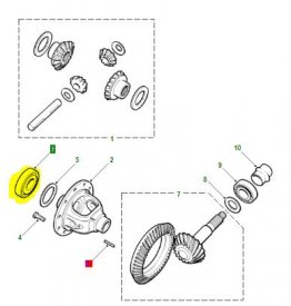 Loisko zadnho diferencilu TZZ100170T